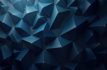 Fototapeta premium Dark blue geometric shapes create gradient wallpaper pattern. Abstract design with deep blue hues. Modern, tech-inspired. Geometric shapes intricate, stylish. Ideal for tech backgrounds wallpaper.