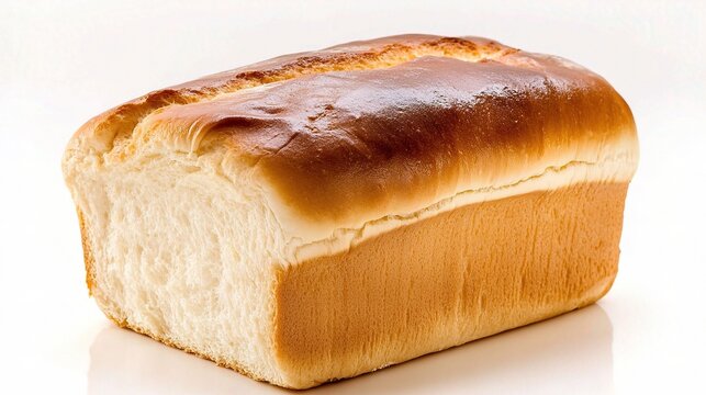 Freshly Baked Loaf of Bread Isolated on White Background