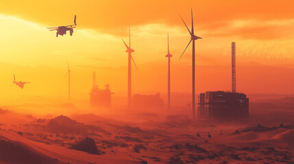 Naklejka premium sunset 