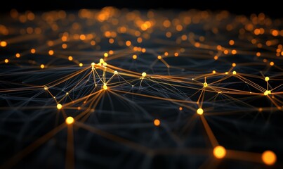 Global Network Illuminated Night Lights Connections