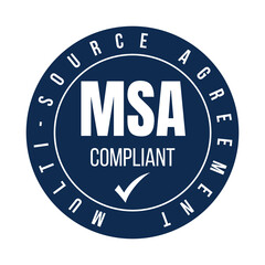 MSA multi-source agreement symbol icon