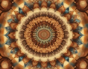 Illusion Liquified designs in op art psychedelic style, squares arranged in a mandala formation, using a rainbow color palette that radiates from the center, enhancing the hypnotic appeal of the image