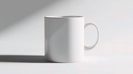 Obraz premium Isolated White Coffee Mug on a Soft Light Background