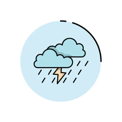 Thunderstorm vector icon