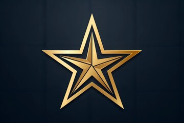 Obraz premium Modern gold star logo design concept.