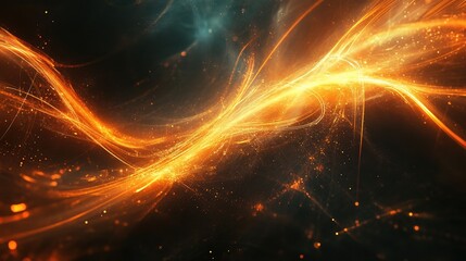 Glowing Abstract Digital Flow with Dynamic Lines and Connection Effects