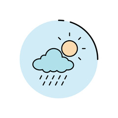 Light Rain vector icon