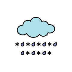 Sleet vector icon