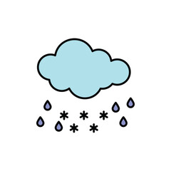 Freezing Rain vector icon