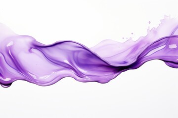 Flowing purple liquid creates artistic waves on a smooth surface with delicate light reflections at a studio setting