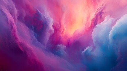 Abstract Celestial Dreamscape: A Symphony of Pink and Blue Hues