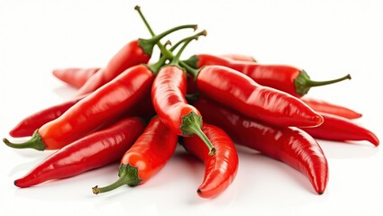 A Pile of Fresh Red Chili Peppers