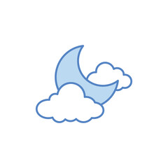 Night Overcast vector icon