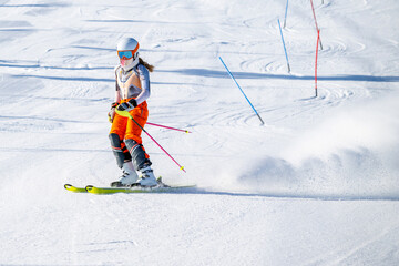 People are having fun in downhill skiing and snowboarding	