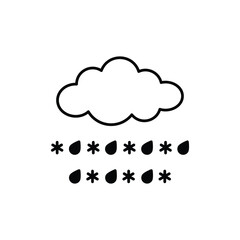 Sleet vector icon