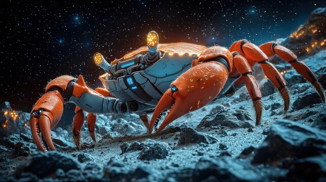 Cybernetic Crab on Alien Planet