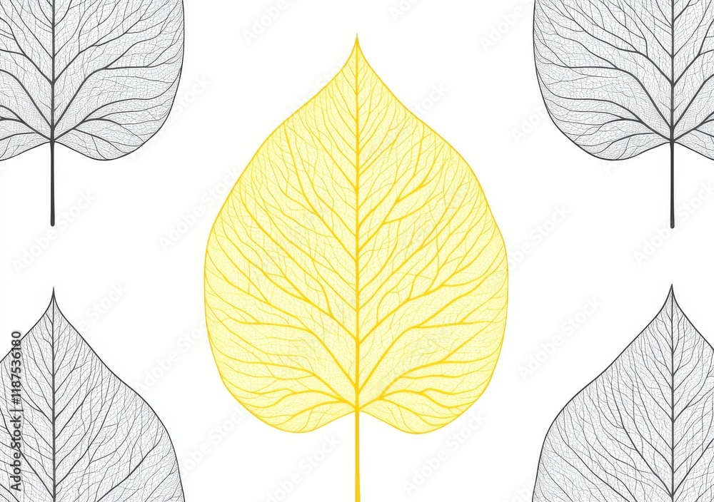Poster a repeating abstract geometry pattern with a linear modern style, including a gray line that could b