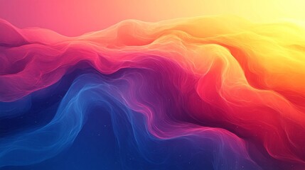 Obraz premium Ethereal Landscape of Shifting Hues a Mesmerizing Display of Gradient Colors and Wavy Terrains