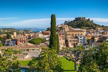 Begur town on the Costa Brava coast of the Mediterranean Sea, Catalonia, Spain