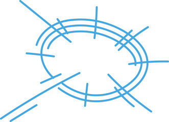 Obraz premium Spark Outline Doodle