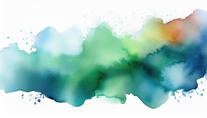 Delicate Watercolor Artwork with Transparent Backdrop, Showcasing Organic Textures and Vibrant Colors