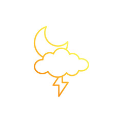 Night Scattered Clouds vector icon