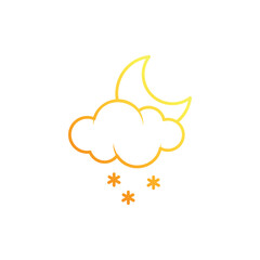 Night Light Snow vector icon