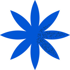 Geometric Flower Shape Sticker With Texture