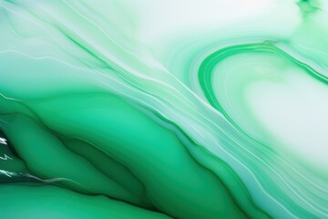 Swirling green abstract art with fluid patterns and vibrant shades in a harmonious blend of color and texture