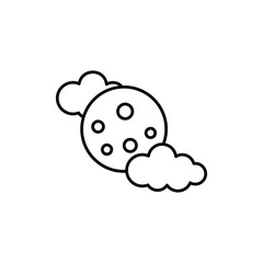 Night Few Clouds vector icon