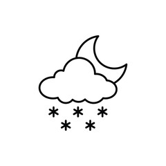 Night Snow Flurries vector icon