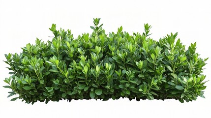 Obraz premium Isolated Green Bush on Transparent Background for Design Projects