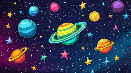 galaxy planet stars space wallpaper