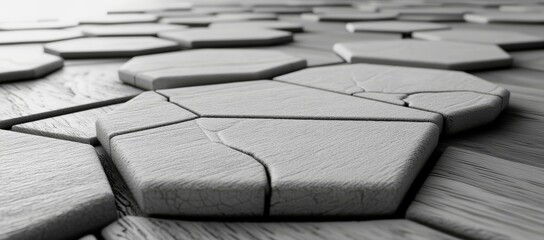 Fototapeta premium Geometric texture design with a seamless background of 3D white and grey square patterns. Modern illustration