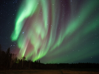 カラフルなオーロラ