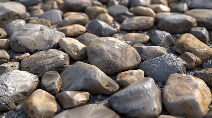 A close-up of a collection of smooth, rounded stones of various sizes, showcasing their natural textures and colors.