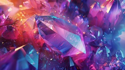 Abstract Crystal Formation Wallpaper