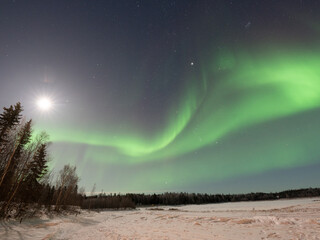 オーロラのある景色