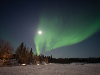 オーロラのある景色