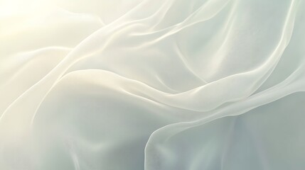 Obraz premium Draped Sheer Fabric Soft Waves Light Texture