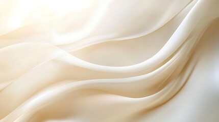 Fototapeta premium Elegant Draped Cream Colored Silk Fabric