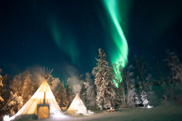 オーロラのある景色