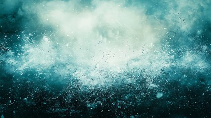 Obraz premium Abstract Teal Watercolor Splashes Background