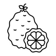 bergamot outline icon