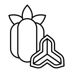 ackee outline icon