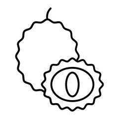 lychee outline icon
