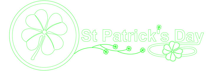 illustration text background st patrick day