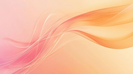 Abstract Peach and Pink Wave Design