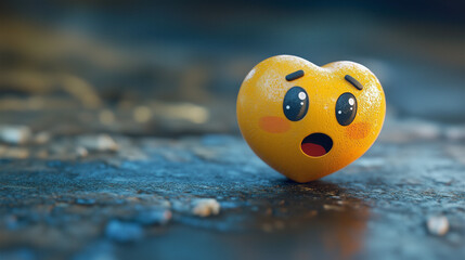 Shocked yellow heart emoji