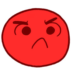 Fototapeta premium Angry Face Cartoon